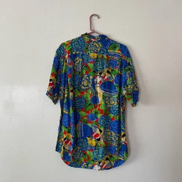 Vintage 1980s Men’s JAMS WORLD Colorful Button Down Shirt Small